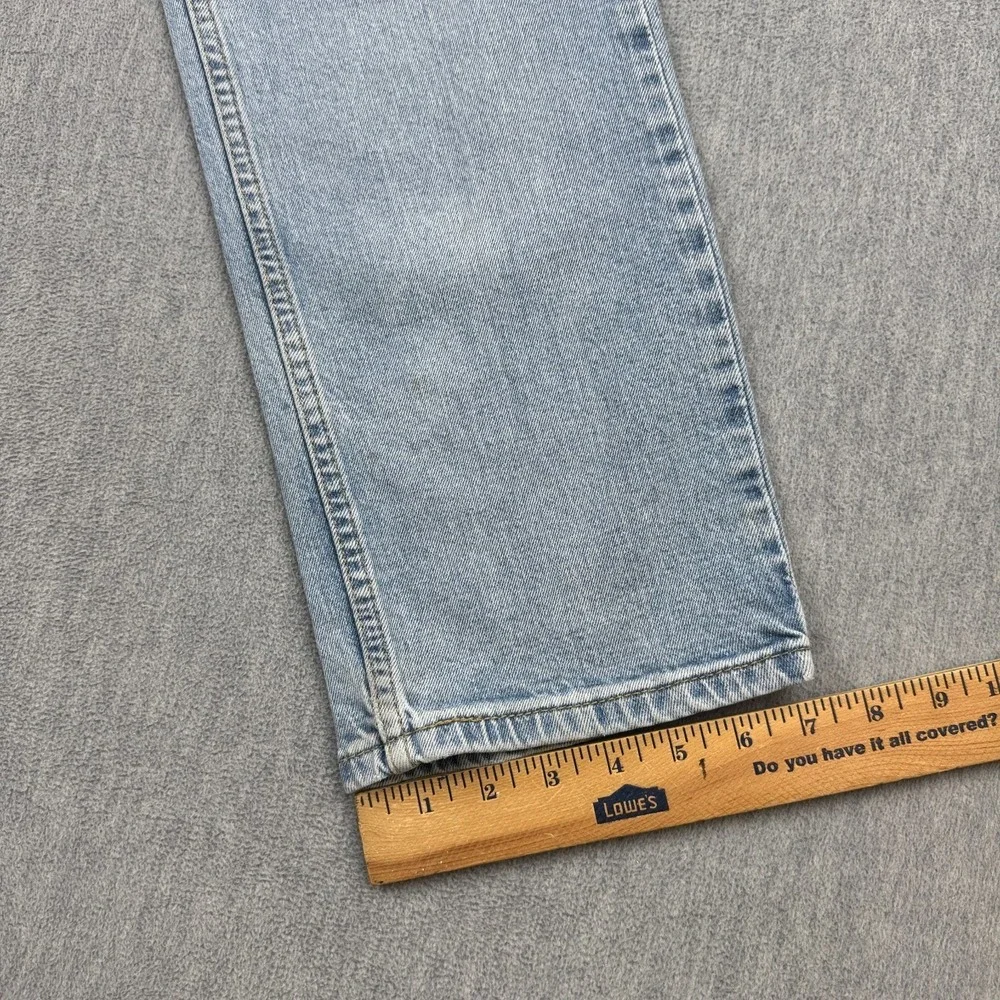 Levis 514 Jeans Men 33x32 Blue Denim Straight Leg Medium Wash Stretch Zip Pocket